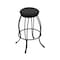 Holland Bar Stool Co 30" Swivel Bar Stool, Black Wrinkle, Canter Iron Seat 300030BW008 - alternate 1
